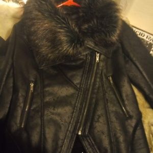 Donna Salyer's Fabulous Furs - Black Moto Jacket